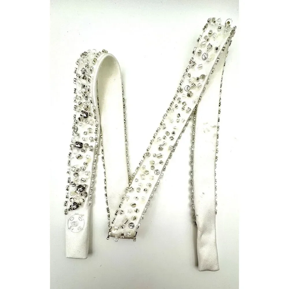 Beaded Bridal Strap For Bridal Dress Satin Sewing Textile Bride Custom